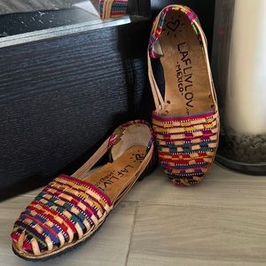 NWOT LAF LIV LOV Multi-colored Huaraches Sandals